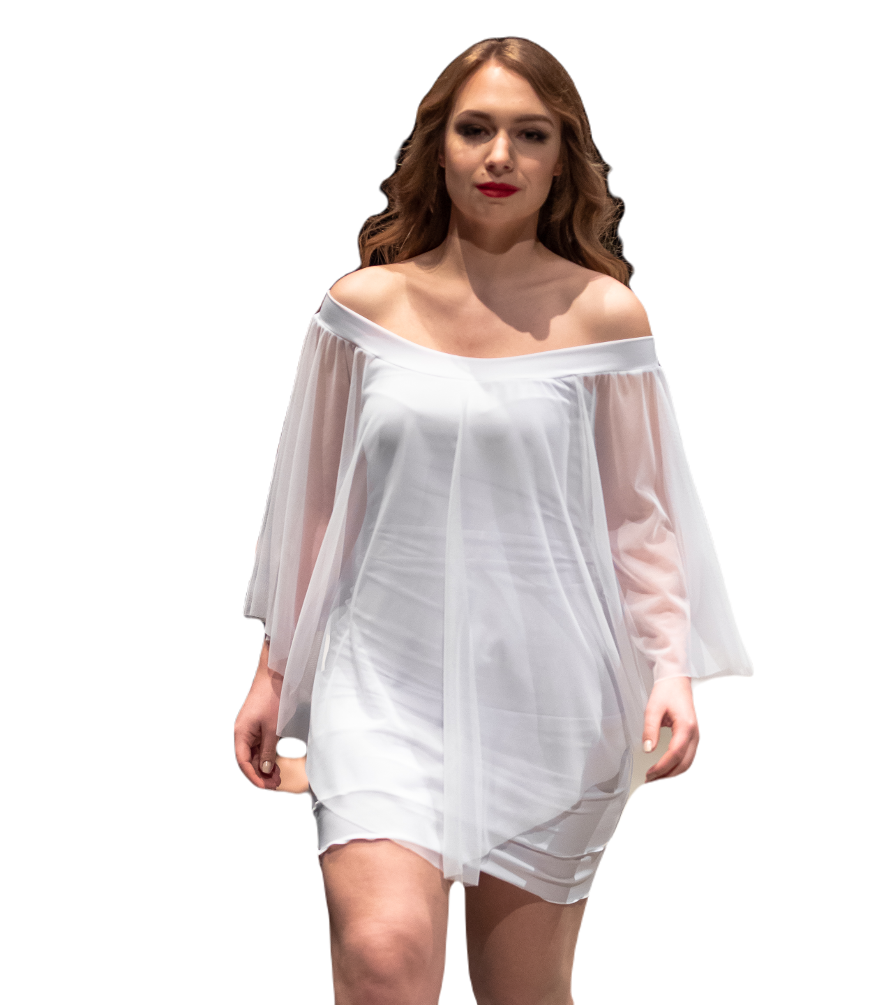 Dessus de robe en voile transparent new arrivals